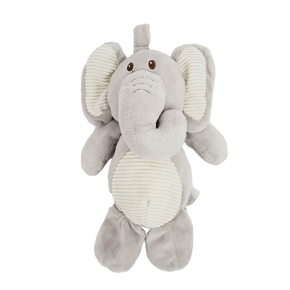 KellyToy Elephant Plush Babies 11" Gray Built-In Rattle Stuffed Animal Clip-On - Picture 1 of 6